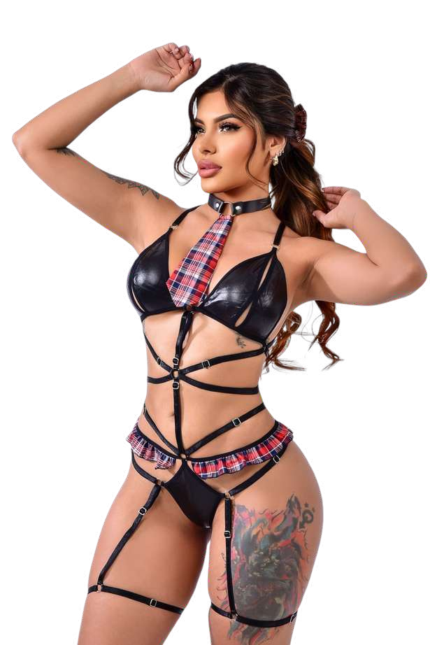 Disfraz de Colegiala en Cuero